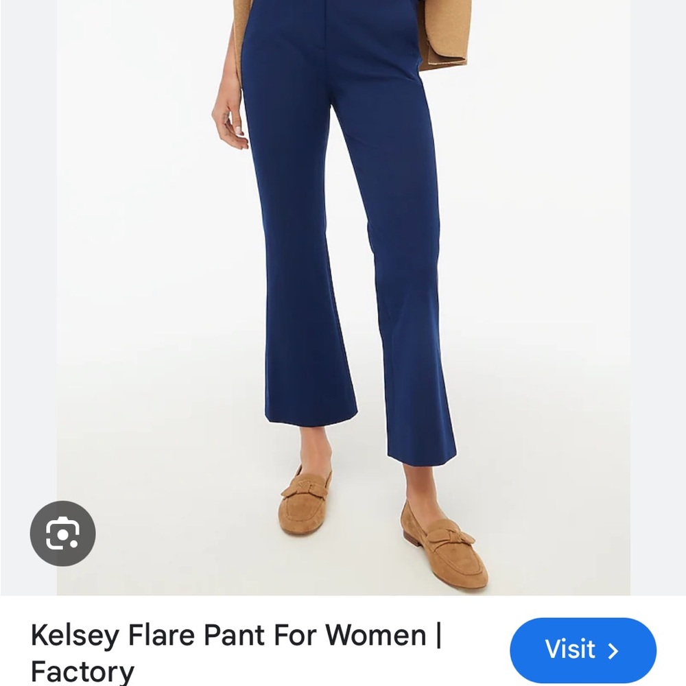 J. Crew Women's Navy Flare Pants